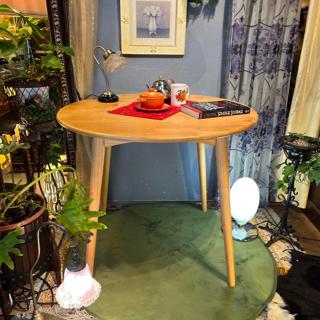 ￼saleアルダーソリッド　ラウンドテーブル　８５丸テーブル　コンパクト