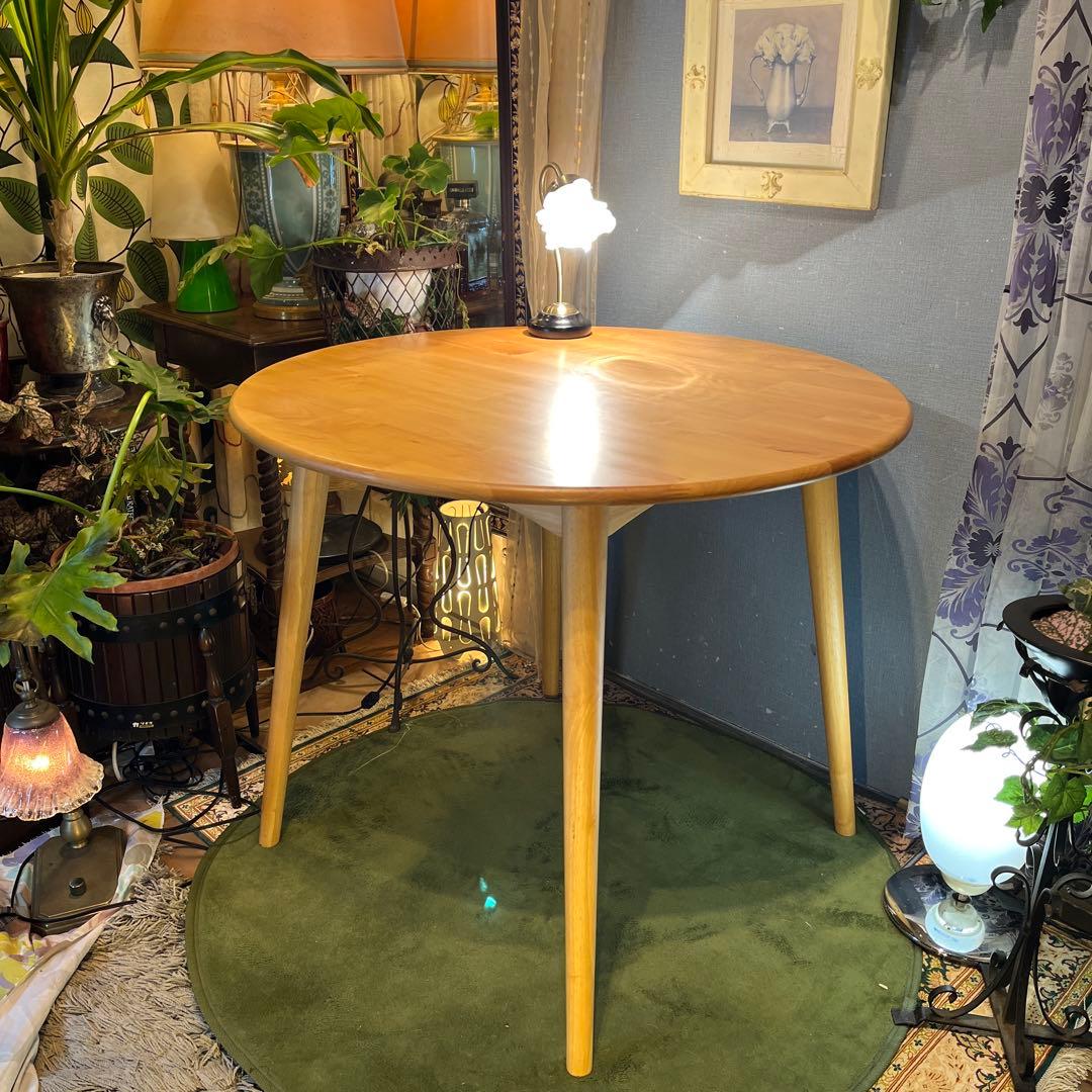 ￼saleアルダーソリッド　ラウンドテーブル　８５丸テーブル　コンパクト