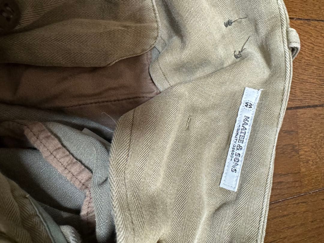 し*ん様 MAATEE&SONS ドゥルン25ss CHINO TROUSER