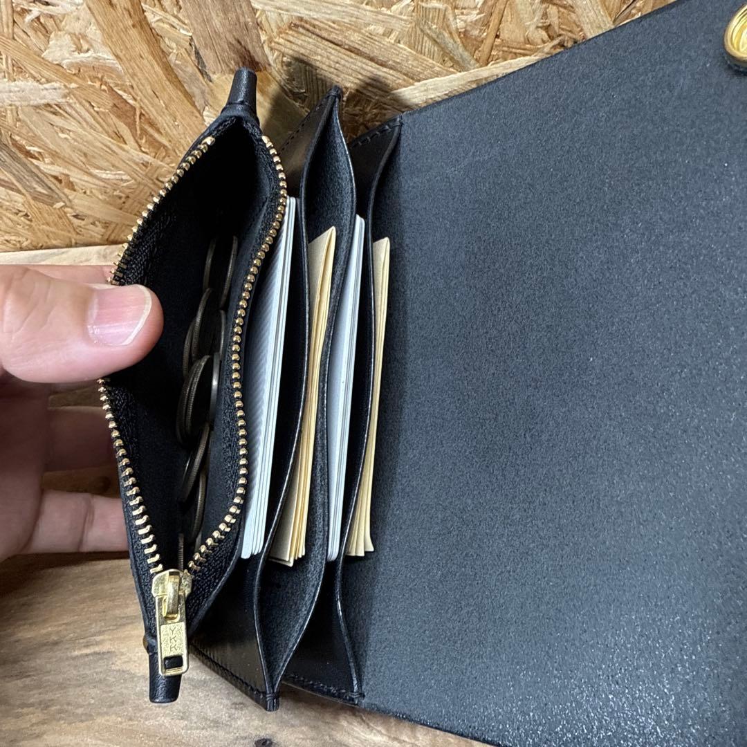 150 ミドル トラッカーウォレット 姫路レザー オイルレザー 真鍮