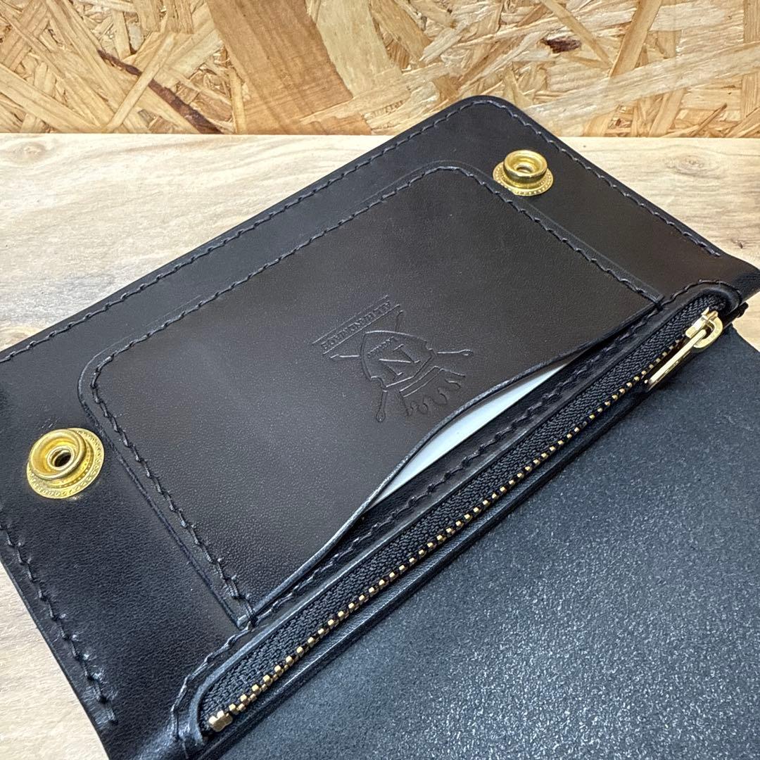 150 ミドル トラッカーウォレット 姫路レザー オイルレザー 真鍮