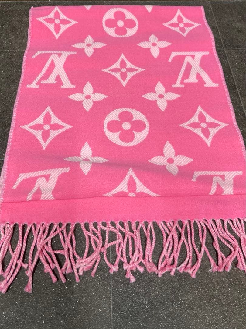 VUITTON マフラー ピンク ルイヴィトン エトール・アメージングラム