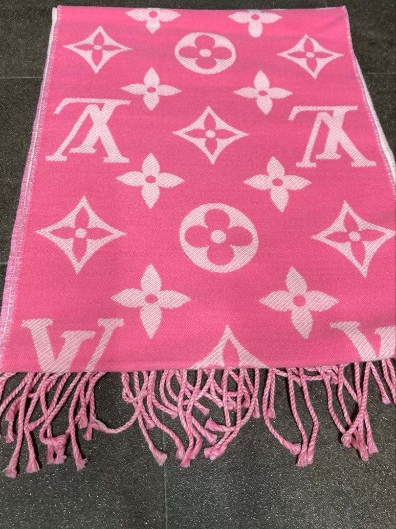 VUITTON マフラー ピンク ルイヴィトン エトール・アメージングラム