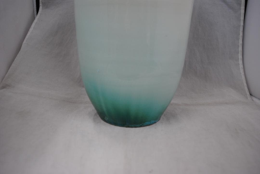 [1781]花器 彩墨結晶釉 孫超作　台湾　中国美術　古玩　陶磁器　花瓶　箱付き