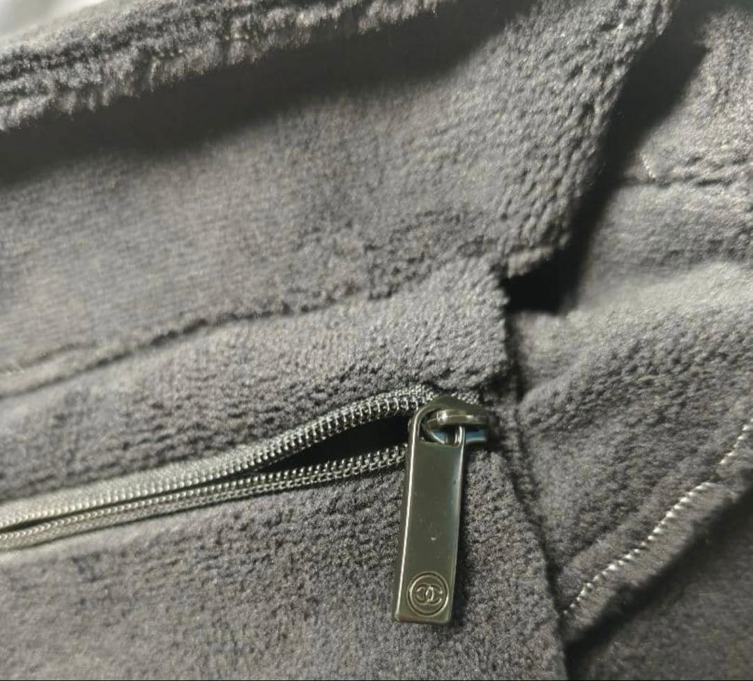 【お値下げ】CHANEL ショルダーバッグ BTSテテ着用　パイル生地　ブラック