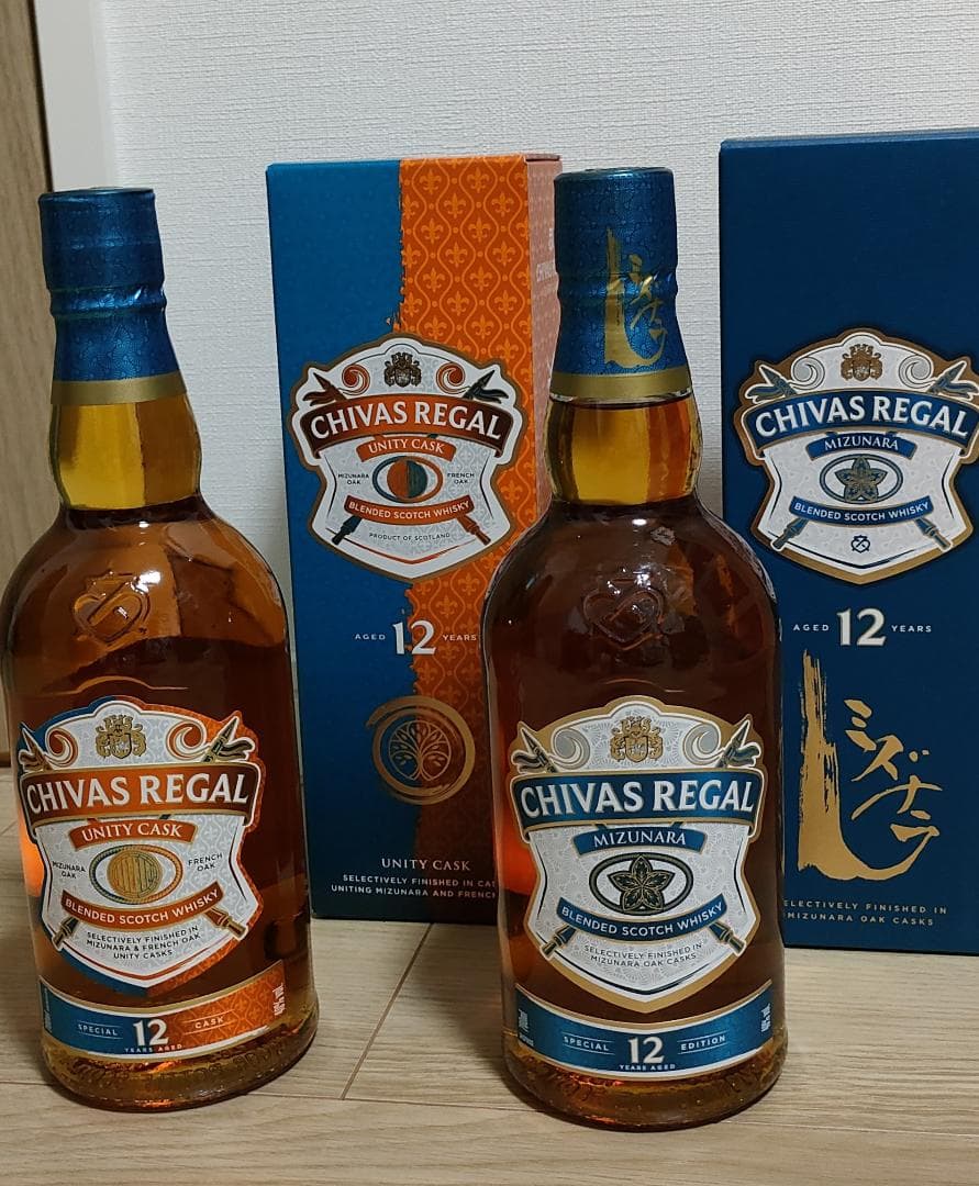 シーバスリーガル　12年　ミズナラ　+　ユニティカスク