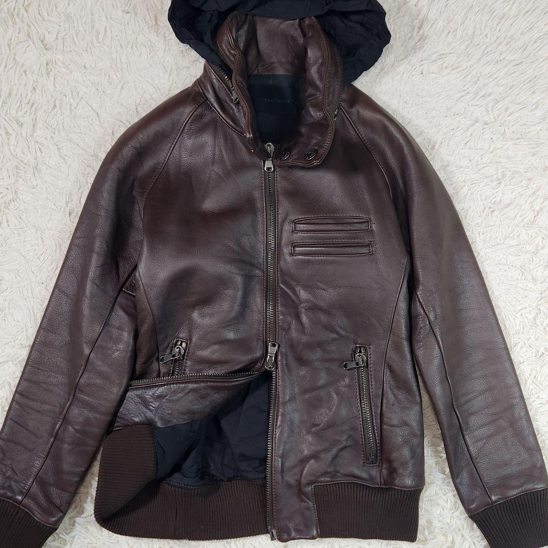 JUNHASHIMOTO 羊革 レザージャケット 2way ダブルジップ