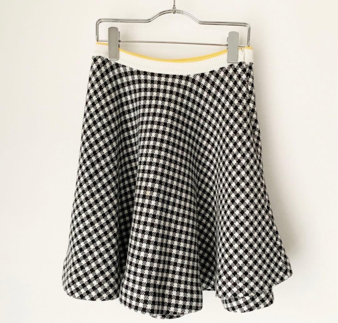 miu miu ミュウミュウ チェック柄 ニット フレア スカート 40