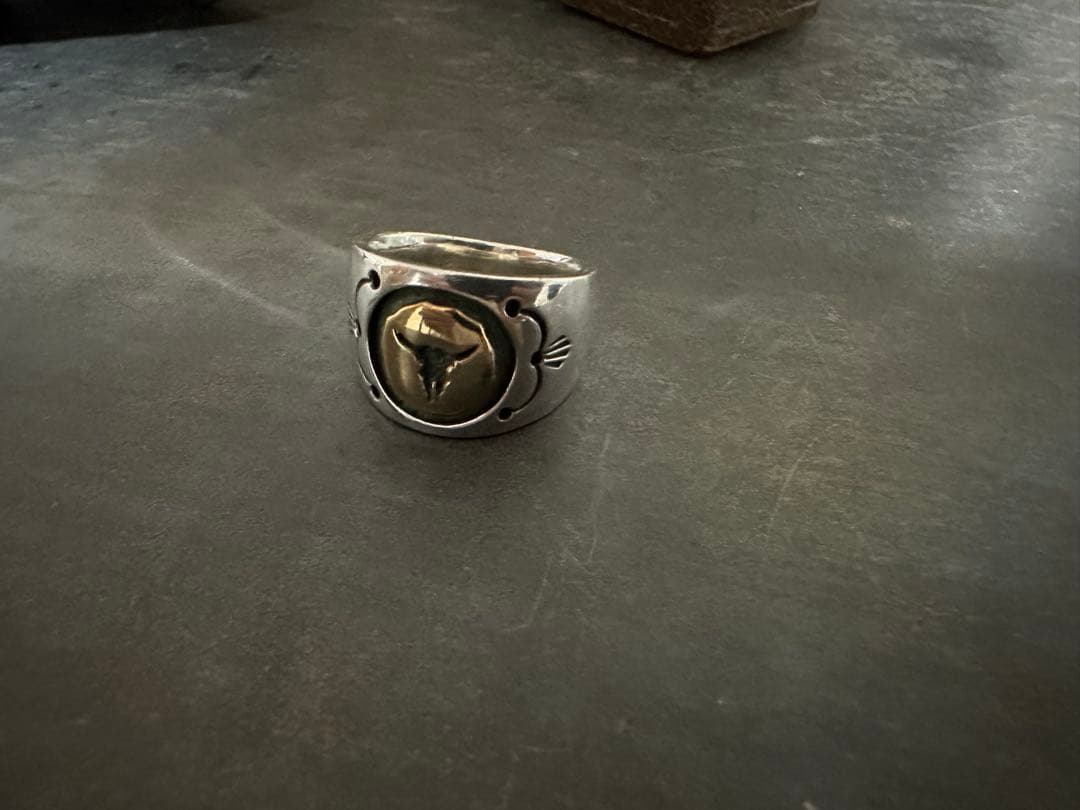 希少　激渋　アンティーク　ヴィンテージ　リング　925 シルバー バッファロー