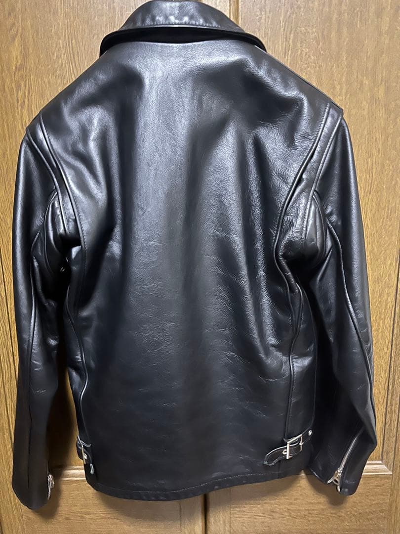 Schott ブラック シングルライダースジャケット　643 36サイズ