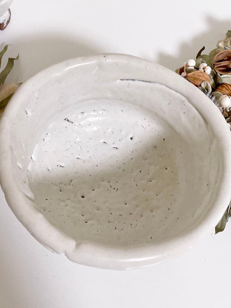 萩焼　山根清玩　鬼萩　割高台　新品　光彩庵　抹茶碗　陶器