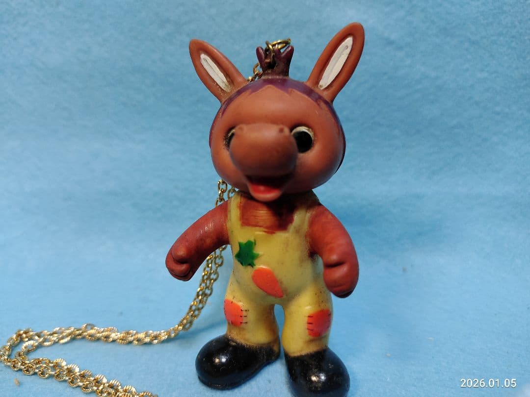 昭和レトロ当時物 ロバくん ペンダントソフビ おはようこどもショー ニッコー
