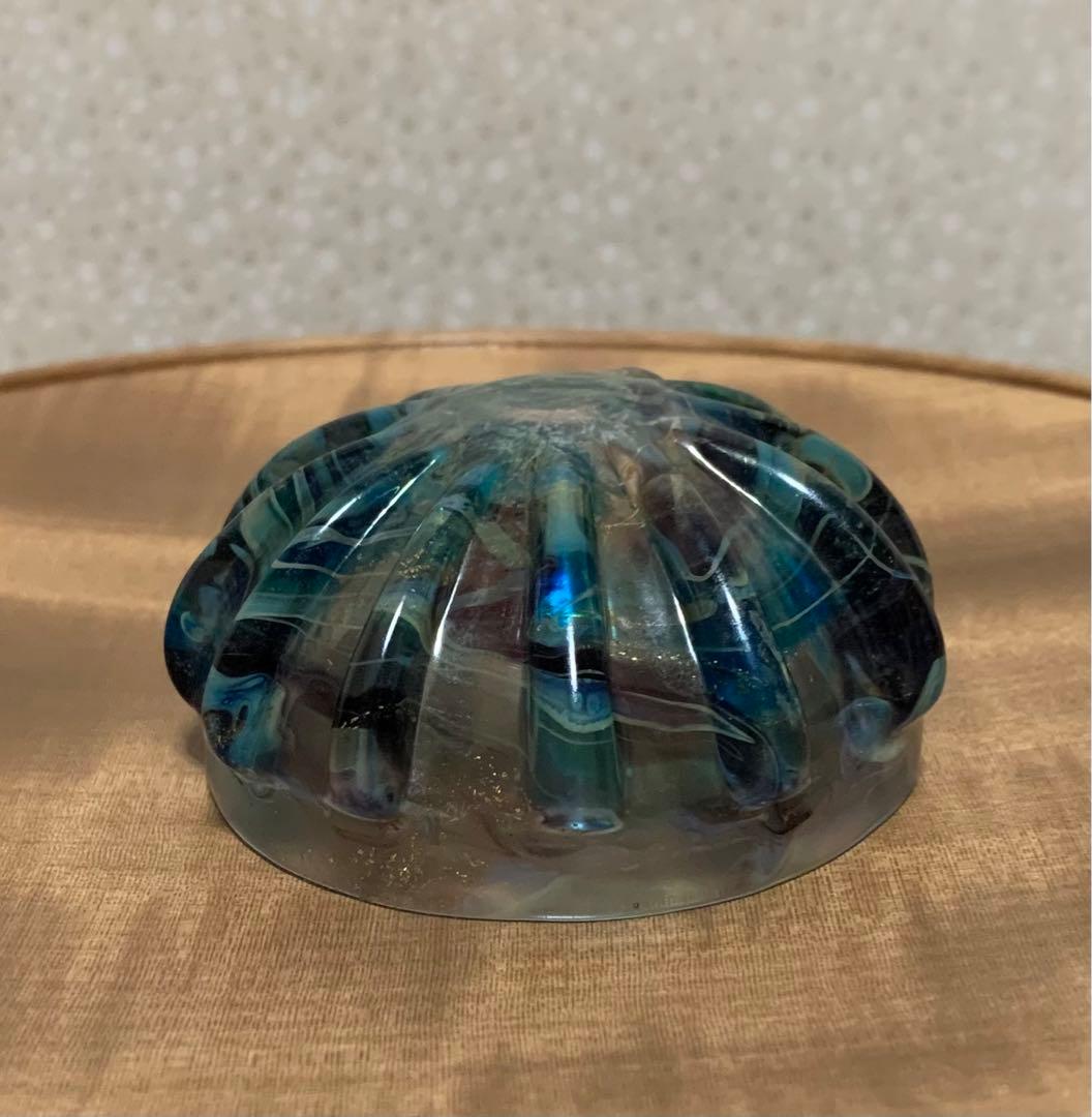 【希少作】酒器　松島巌 作　多色マーブル畝盃