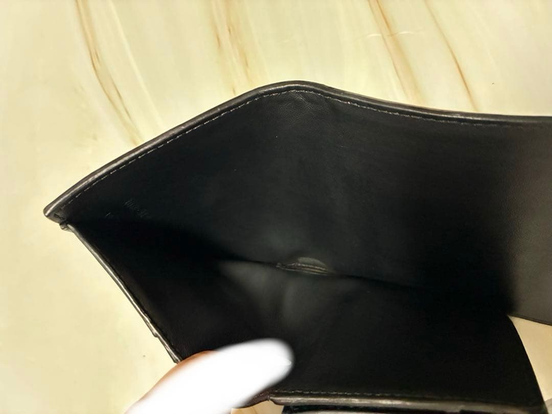 ぴ*る様 CELINE トリオンフ コンパクトウォレット ブラック 三つ折り財布