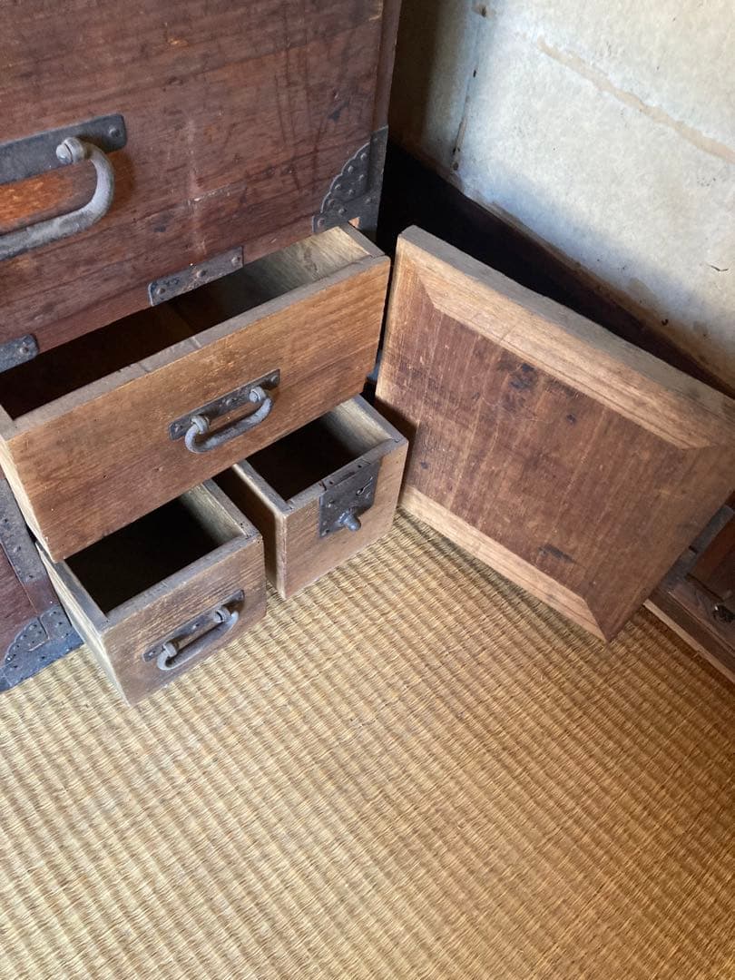 【昭和大正レトロ】アンティーク木製箪笥タンス