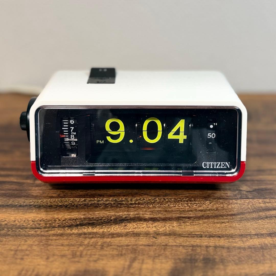 【整備済み・美品】CITIZENパタパタ時計 ハイリーフ・カーチス紅白