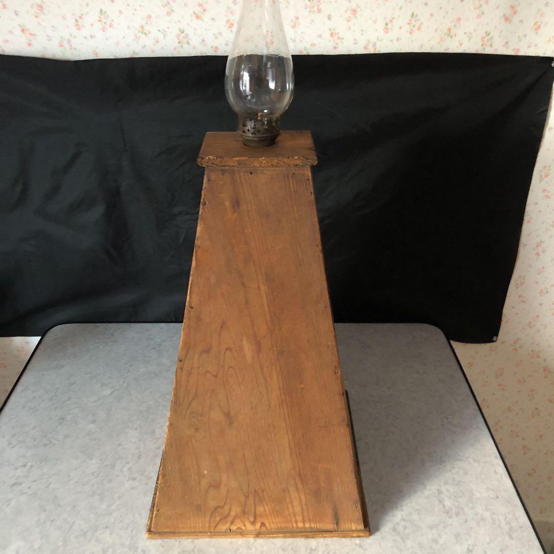 2色　ガラス置きランプ　置き台、蓋無し収納箱付き