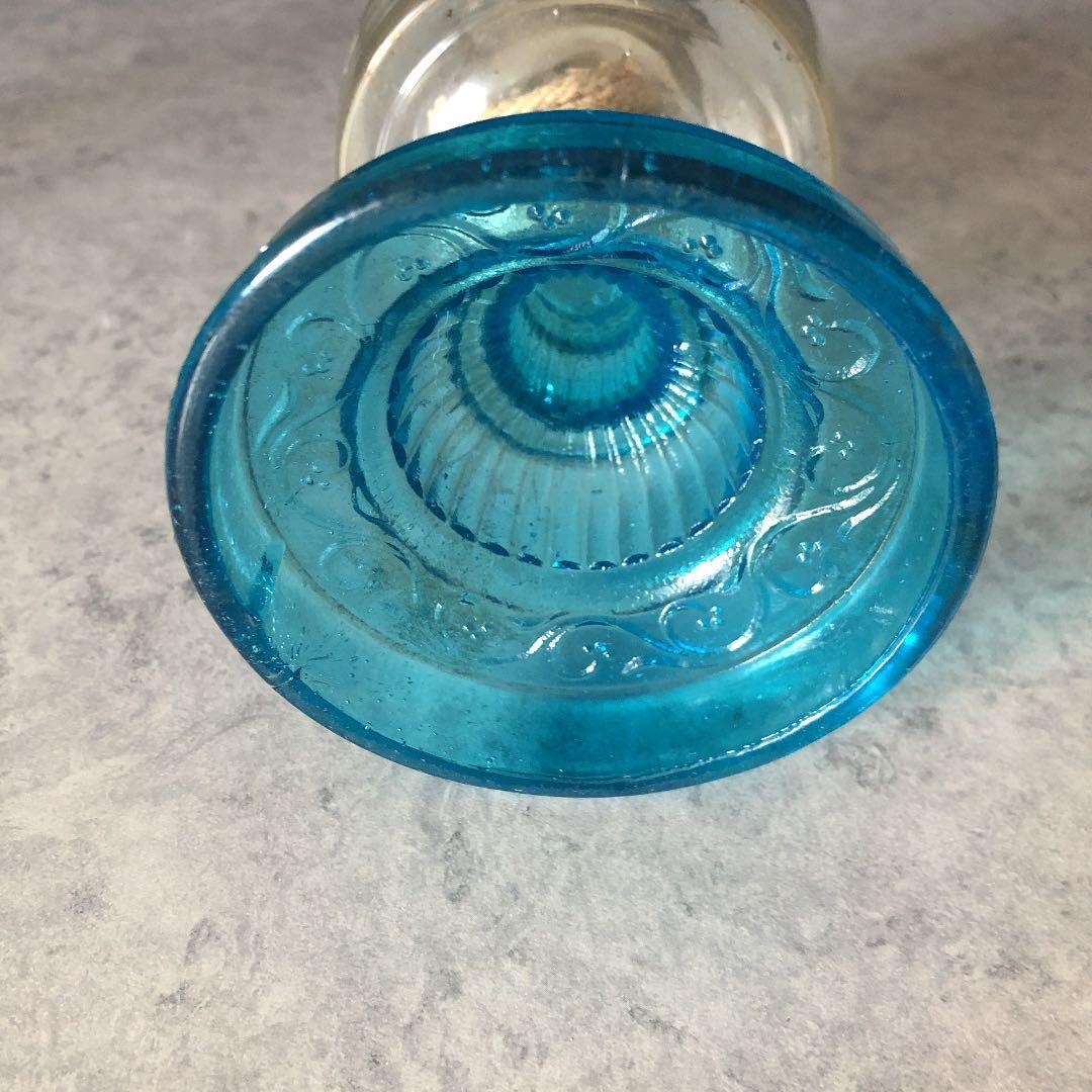 2色　ガラス置きランプ　置き台、蓋無し収納箱付き