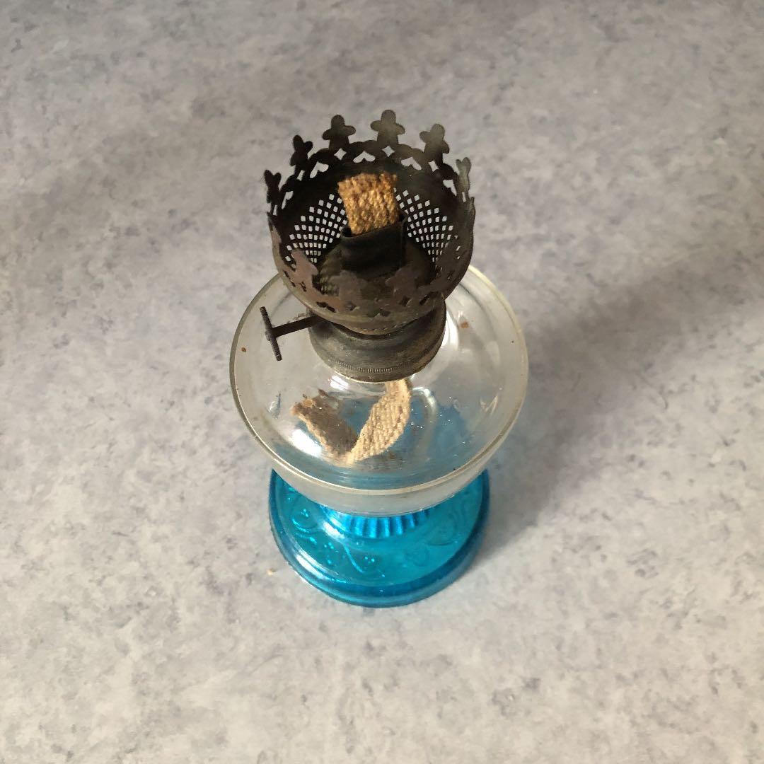 2色　ガラス置きランプ　置き台、蓋無し収納箱付き