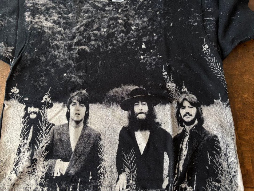 Beatles 90s 全面プリント ビンテージTシャツ 総柄