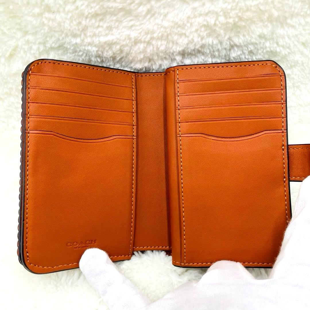 極美品　コーチ　ミディアム　ウォレット タビー　ブレイド L字ファスナー　金