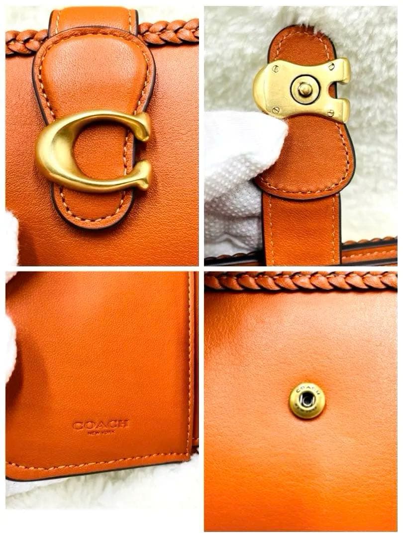 極美品　コーチ　ミディアム　ウォレット タビー　ブレイド L字ファスナー　金