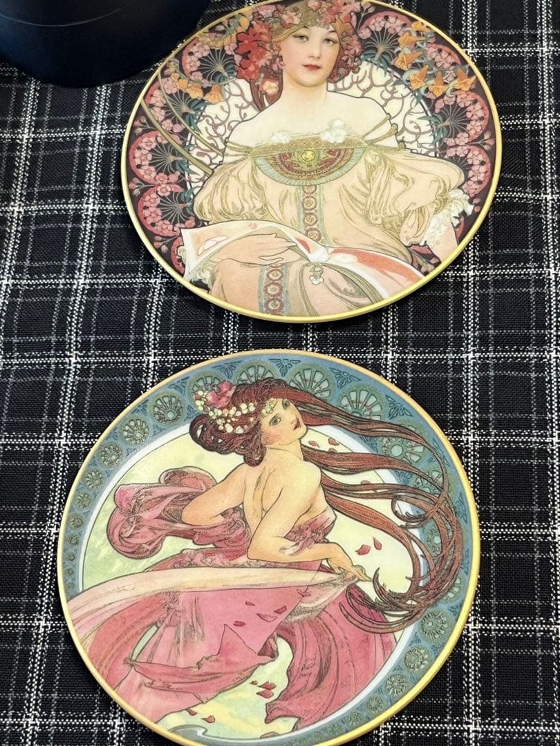 アルフォンス・ミュシャ プレート4枚セット
