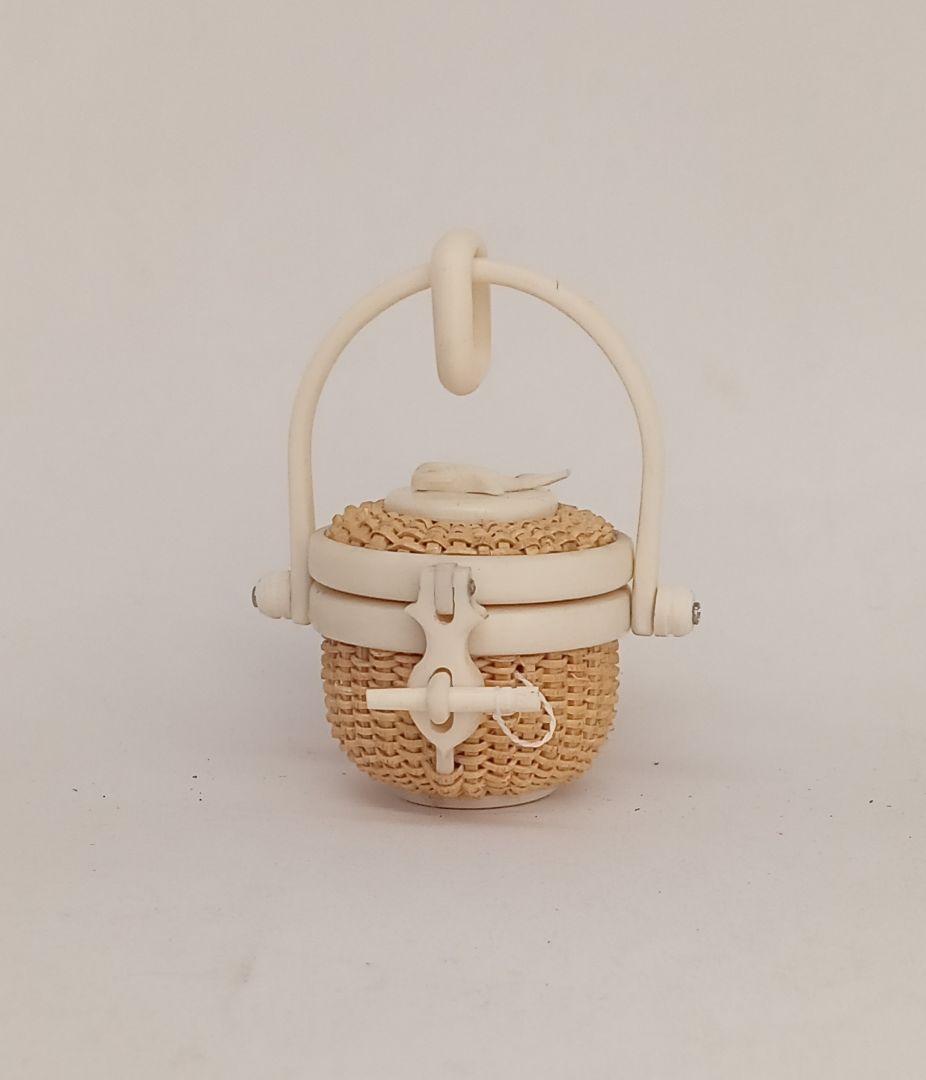 フルラッチ版ミニナンタケットバスケット１インチ（人工象牙）