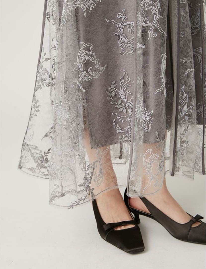 FRAY I.D コードフラワーレースドレス