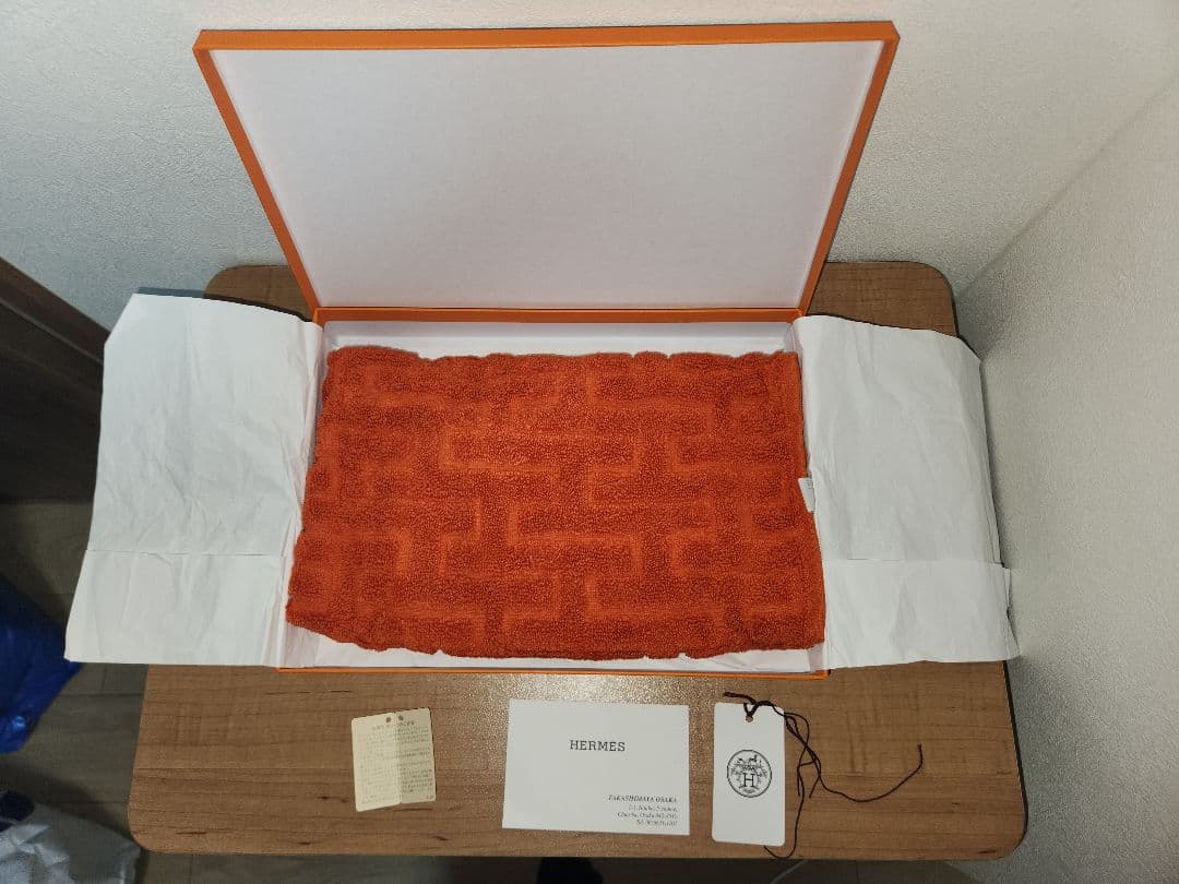 HERMES タオル ステアーズ オレンジ