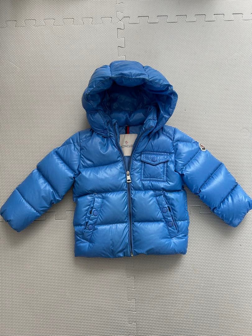 MONCLER フード付きダウンジャケット 青