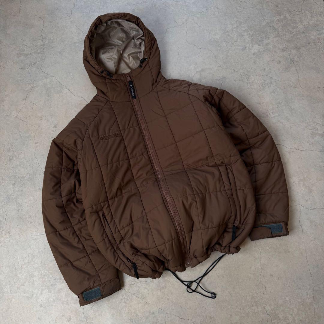 Columbia hooded puffer jacket パーカー ブラウン