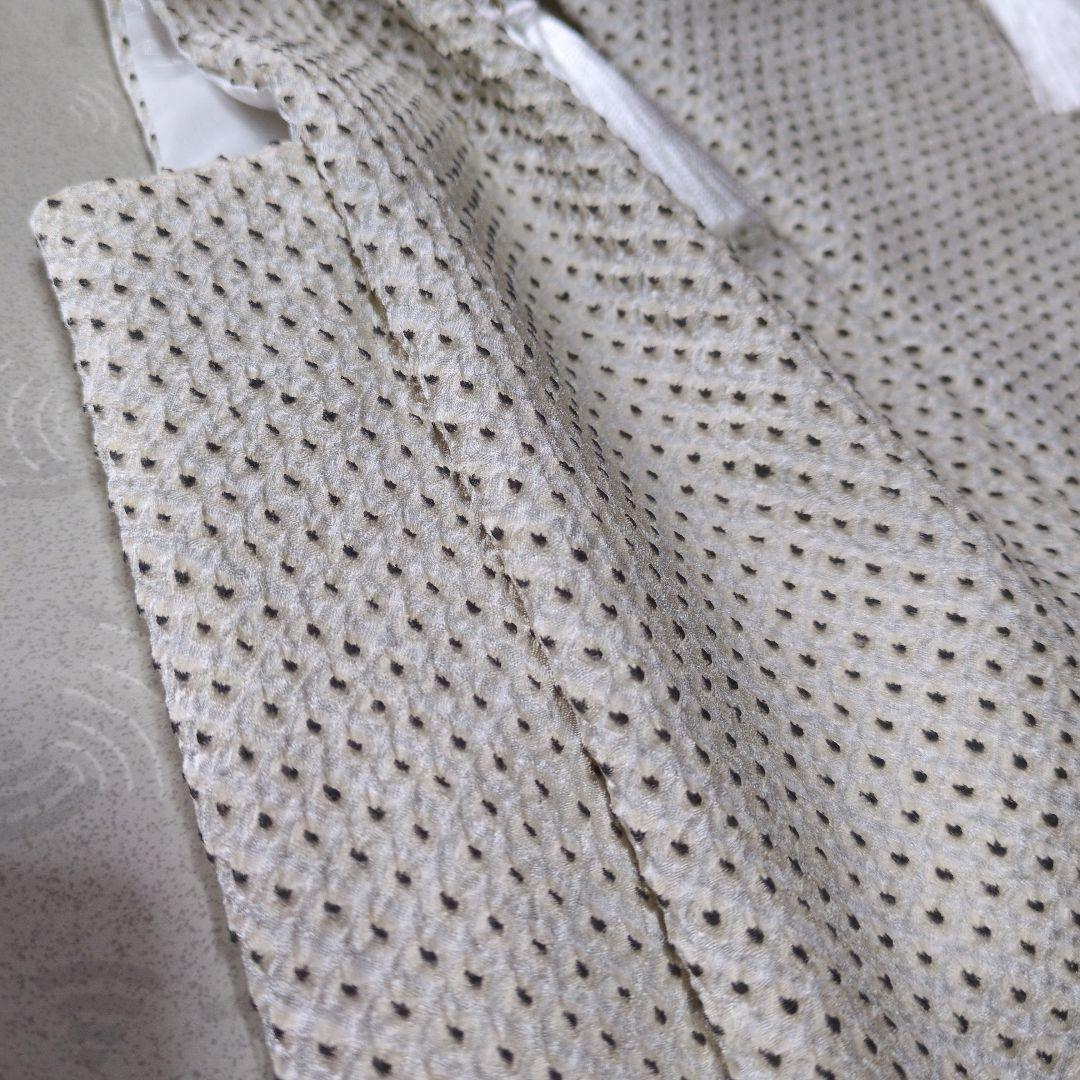 七五三３歳正絹総絞り手縫いの被布（アイボリー色）中綿無し