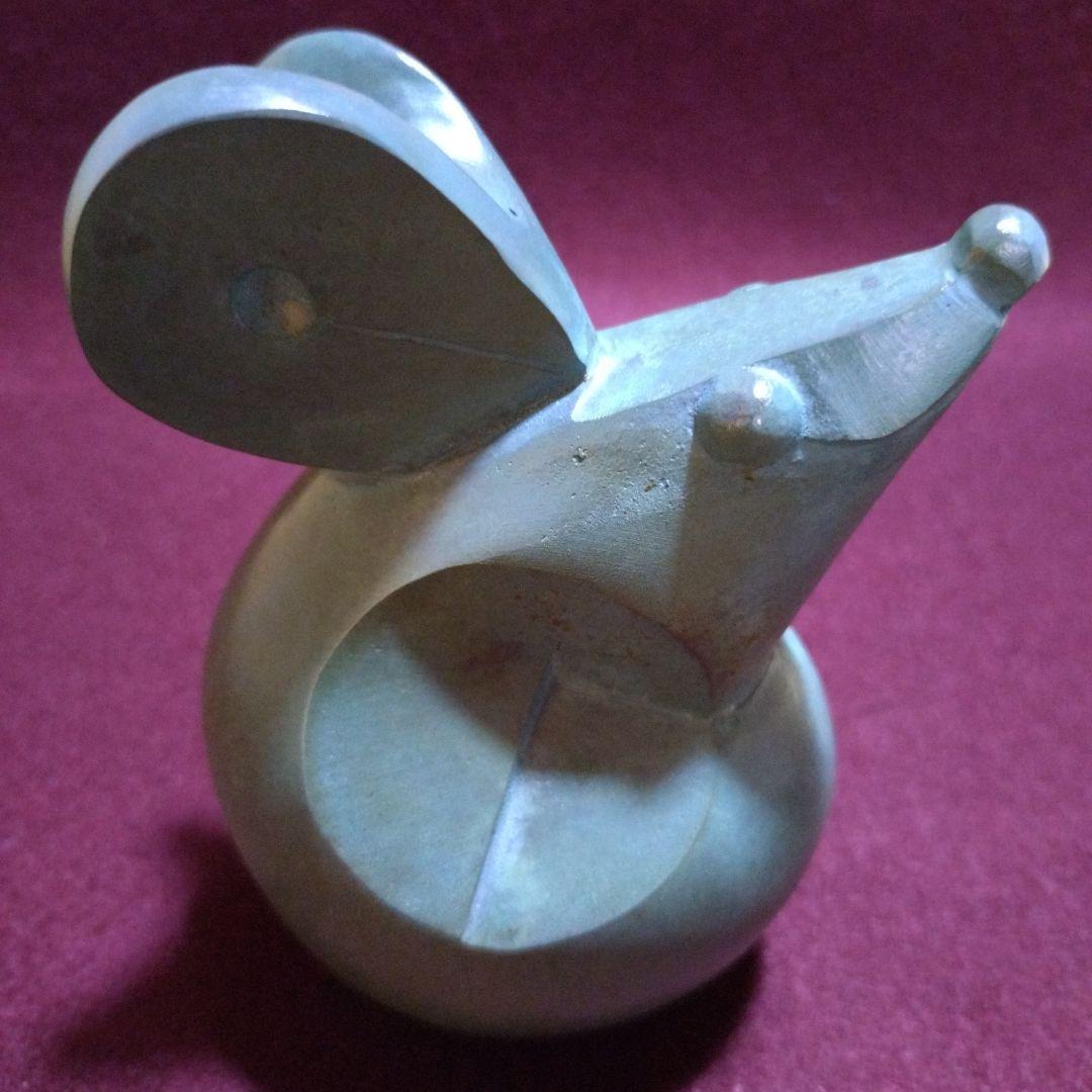 高岡銅器　干支置物　開運招福 「富貴・子」三枝惣太郎作