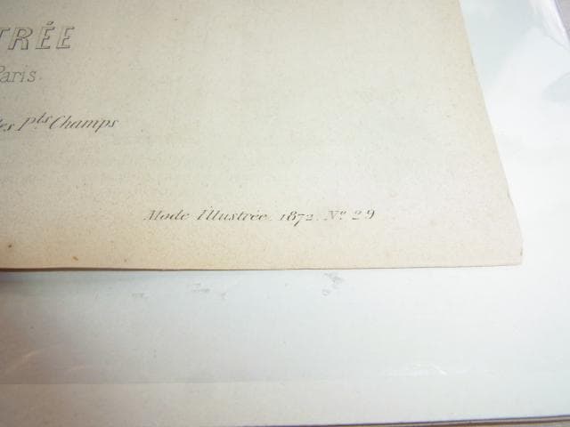 美品 明治4年 銅版画■仏製ファッション誌『ラ・モード・イリュストレ』No.29