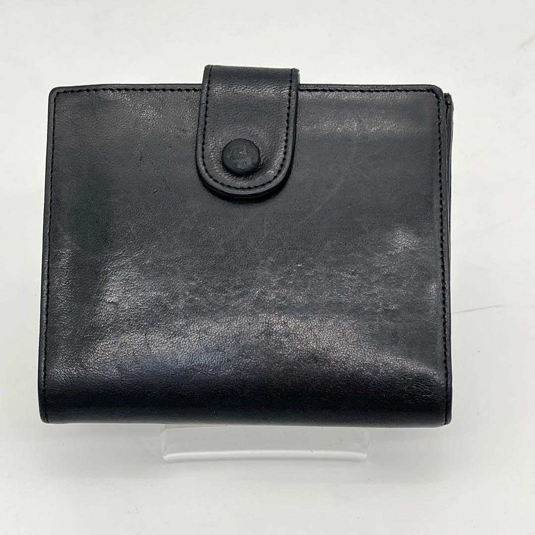 CHANEL 二つ折り財布 デカココマーク ロゴ入り 黒 ギャランティカード付き