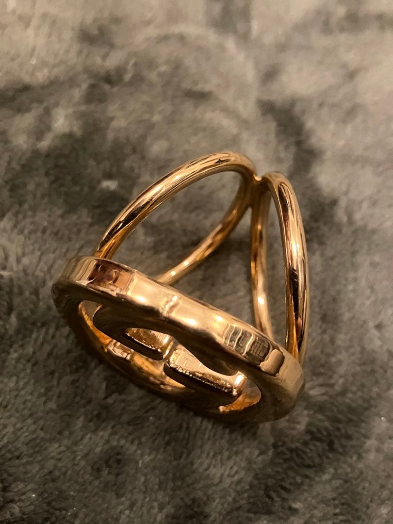 グッチGUCCI スカーフリング インターロッキングG ゴールド