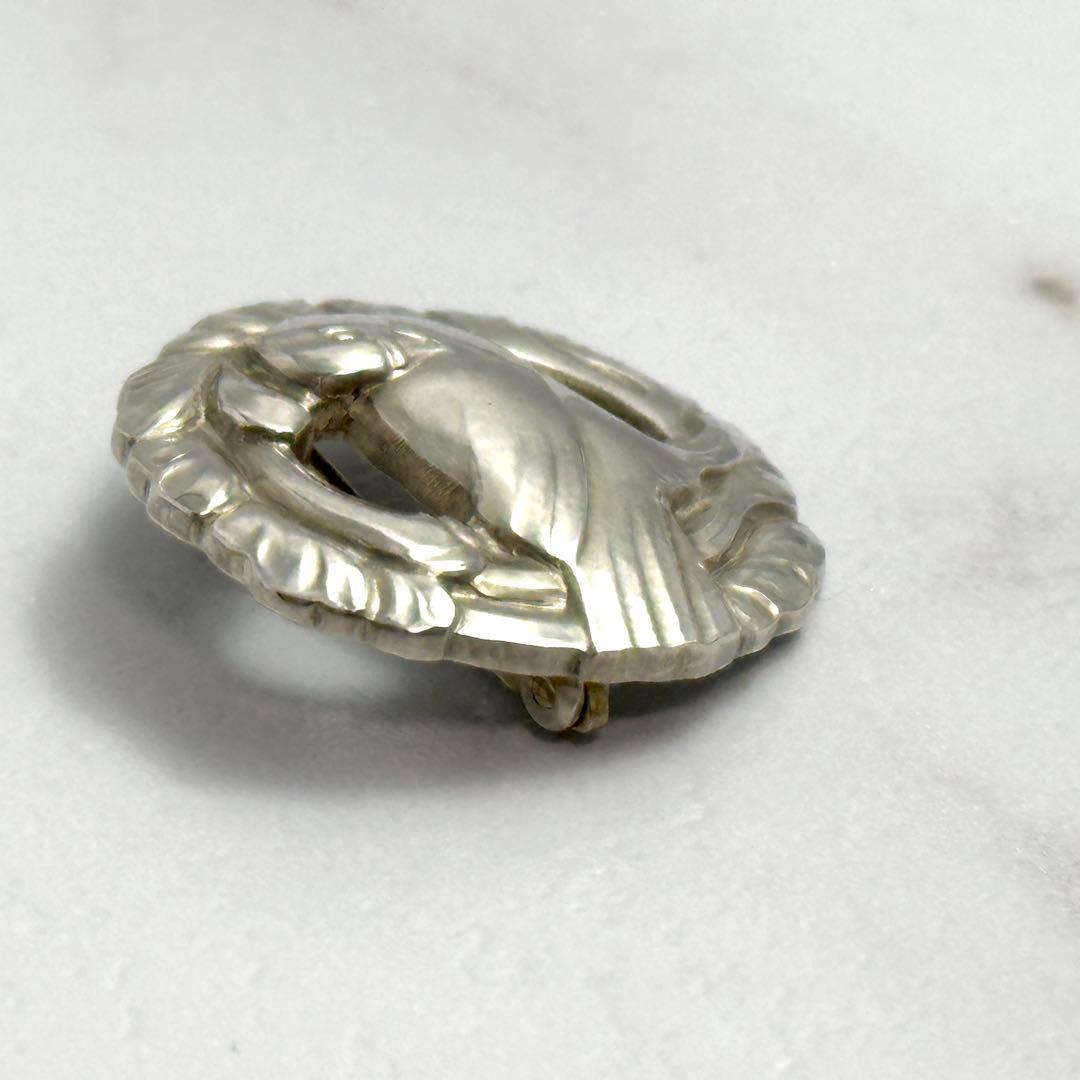  　191　バード　シルバーブローチ　ラウンド　925