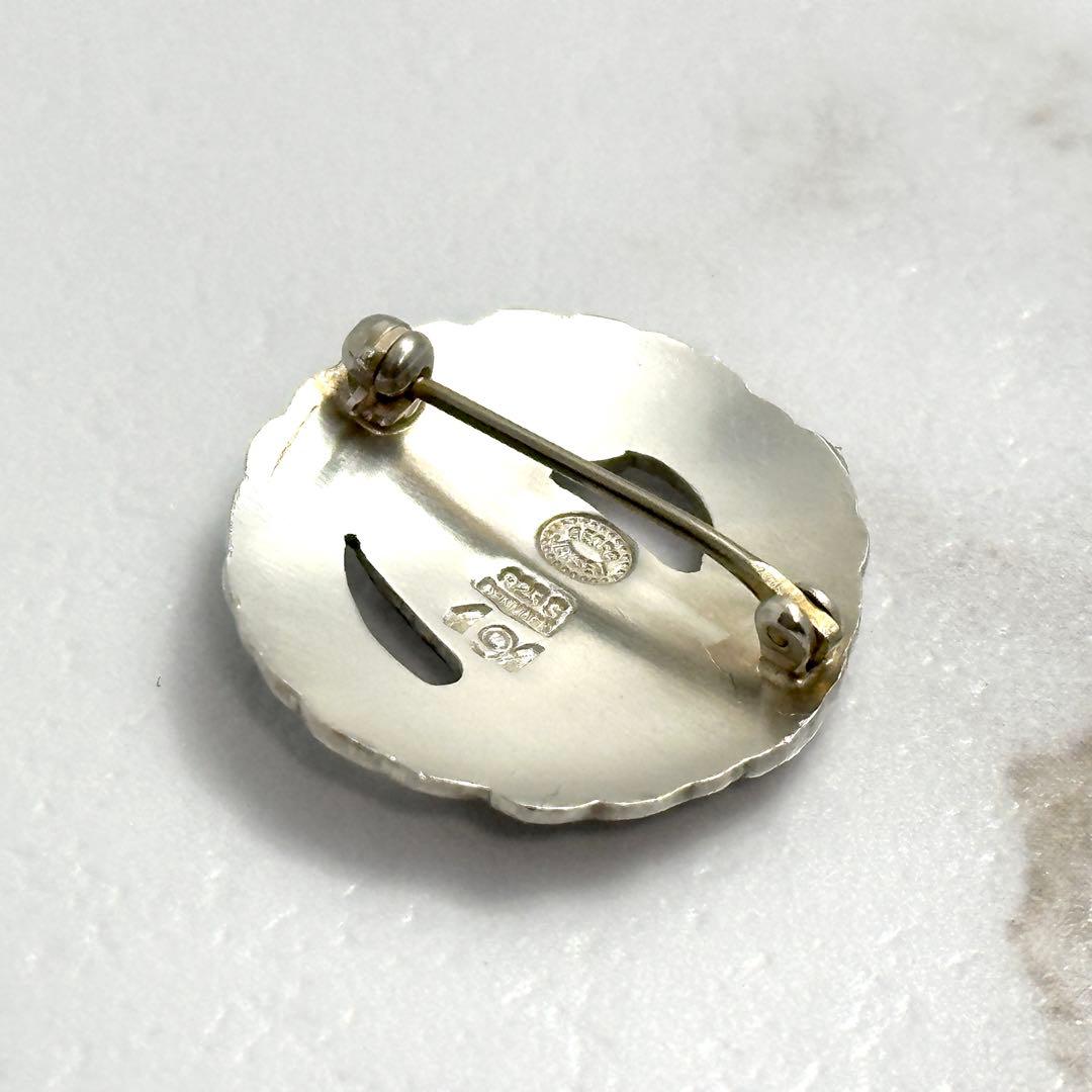  　191　バード　シルバーブローチ　ラウンド　925