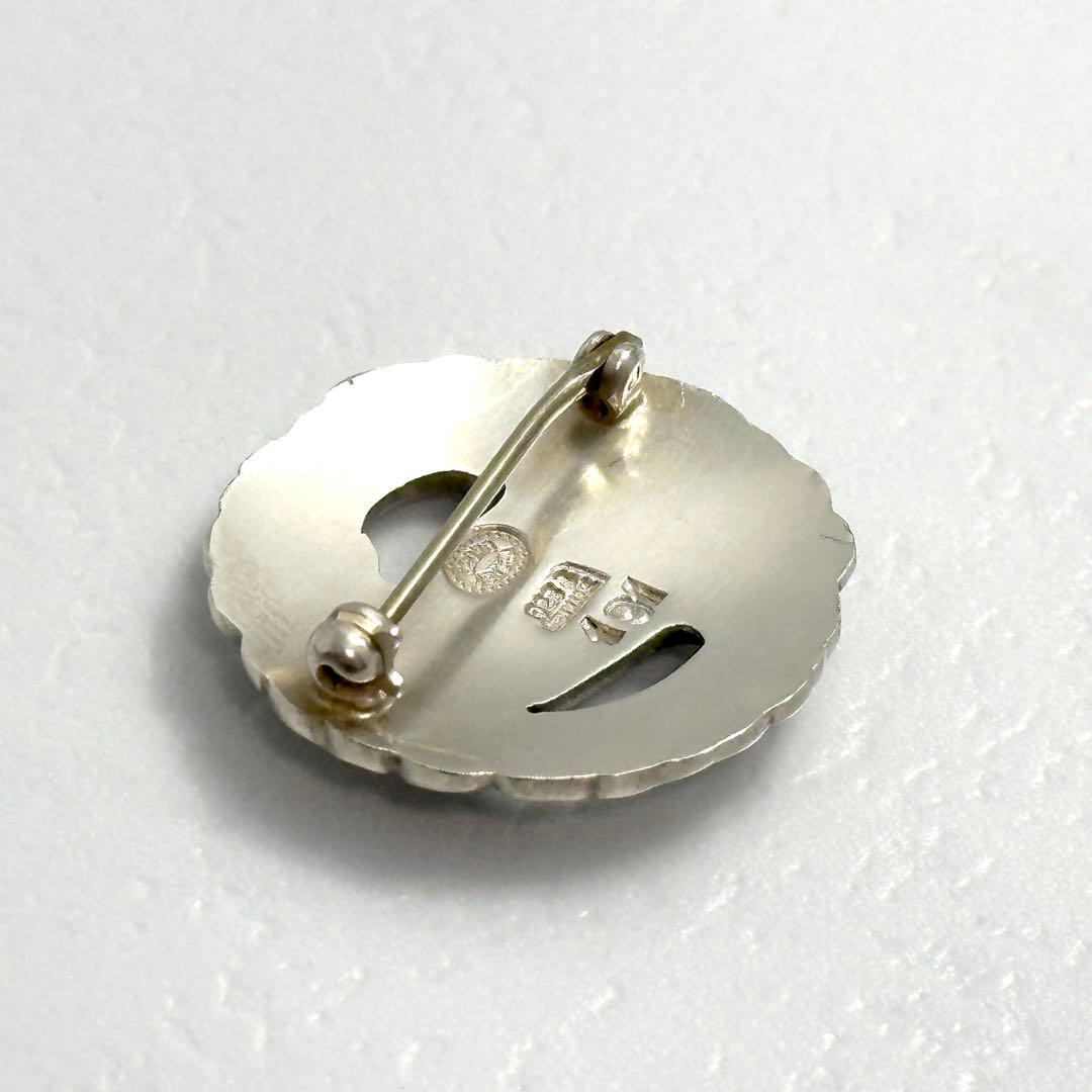  　191　バード　シルバーブローチ　ラウンド　925