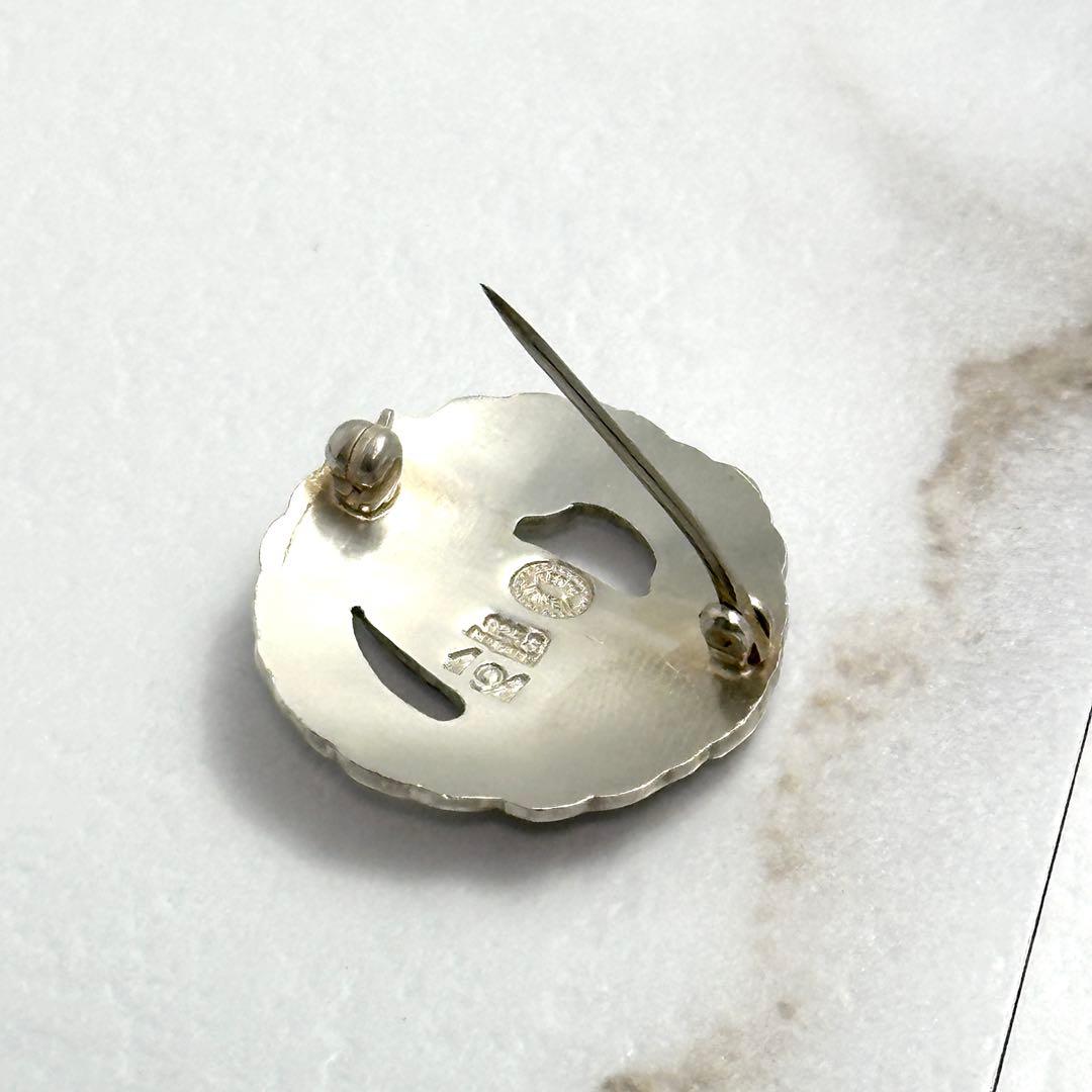 　191　バード　シルバーブローチ　ラウンド　925