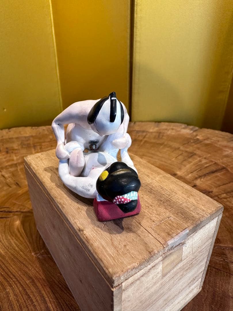 浮世絵，根付，置物，春画，陶器製 ，男女裸体彫刻 約10cm