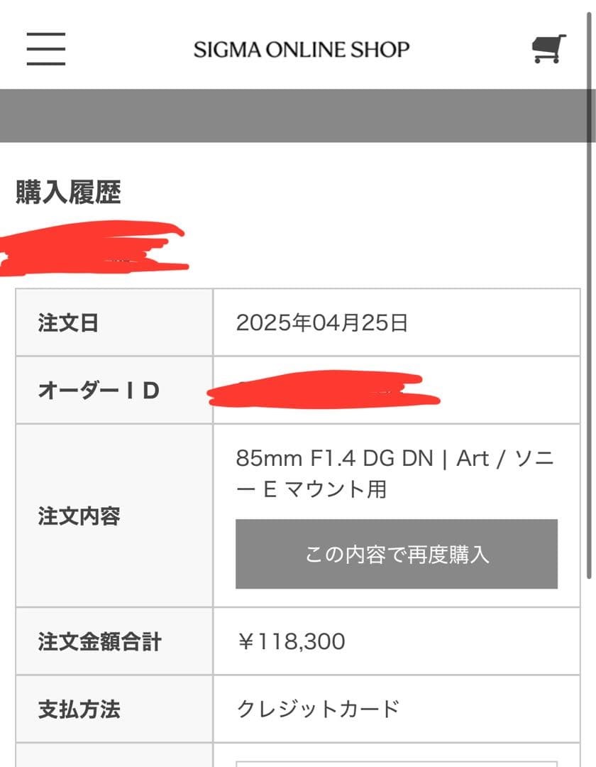 Sigma 85mm F1.4 DG DN Art ソニー E マウント