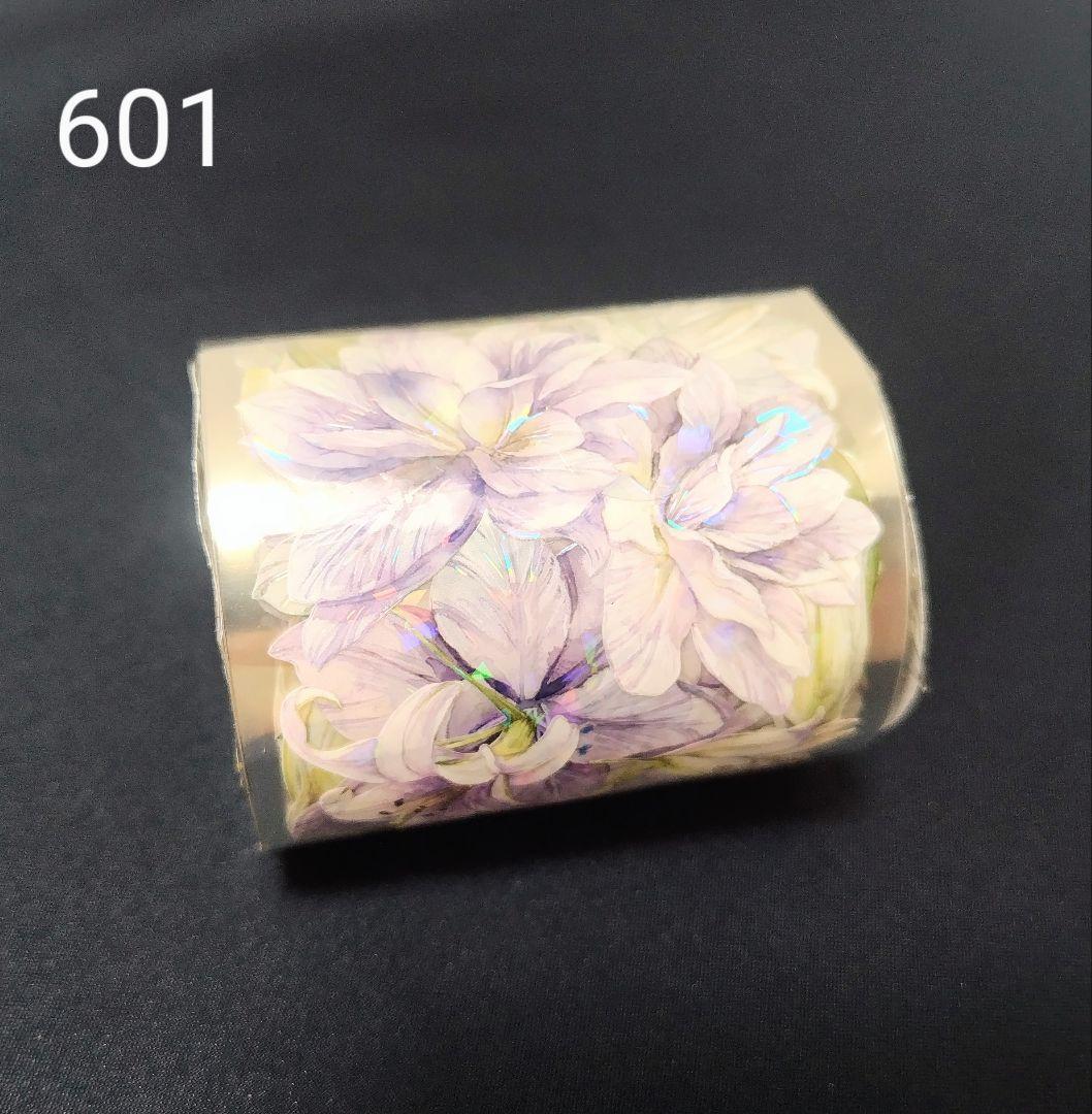 巻売 601★ 海外 マスキングテープ マステ PET 花 薔薇 人物 虹光