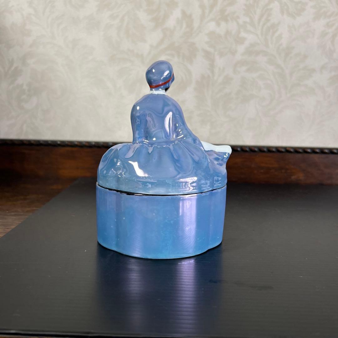 オールドノリタケ　ラスター彩 デコレディ　パウダーボックス　 ドレッサードール