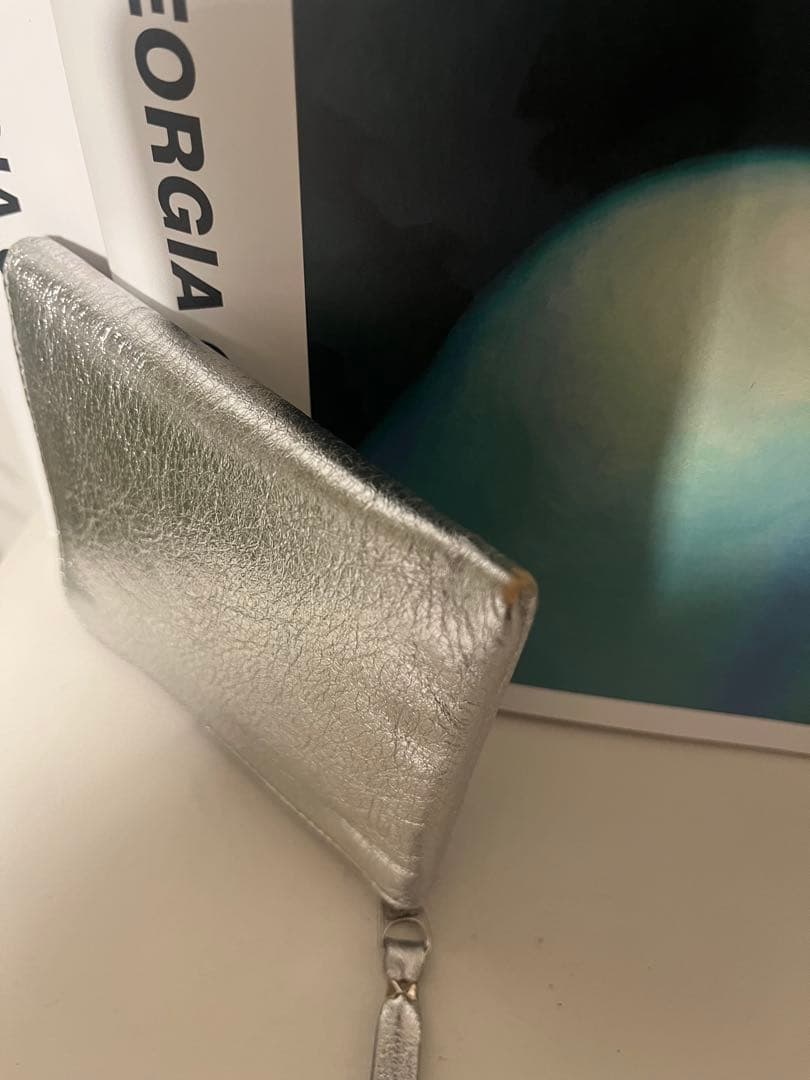 COMME des GARCONS L字型 ZIPウォレット シルバー