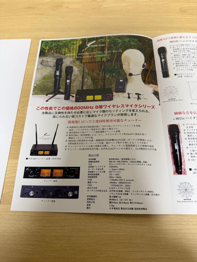 SP-WH01/8022eサウンドピュア　ワイヤレスマイク　受信機　付属品