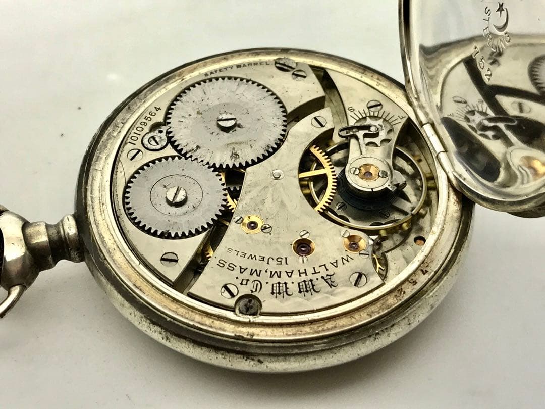 アンティーク・ウォルサム ・スモールセカンド・シルバー懐中時計