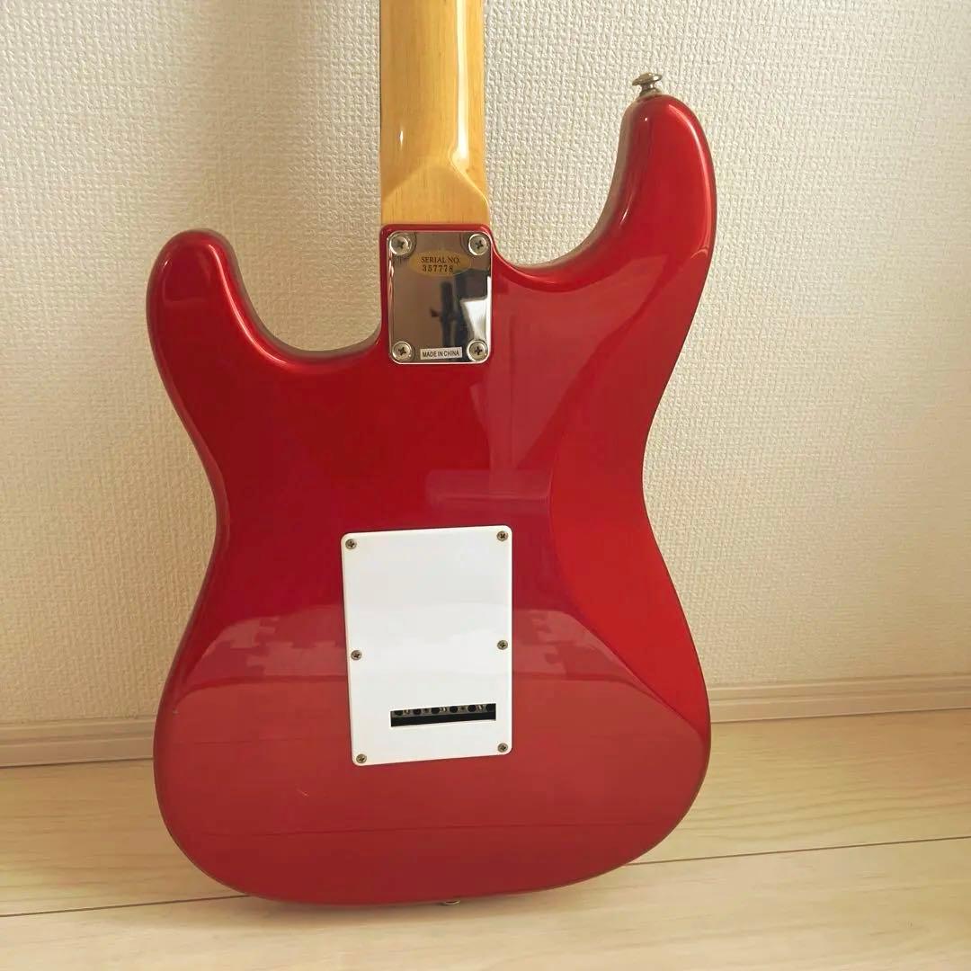 【たぁ様】BUSKER'S アーム付き エレキギター 赤 整備済み 島村楽器