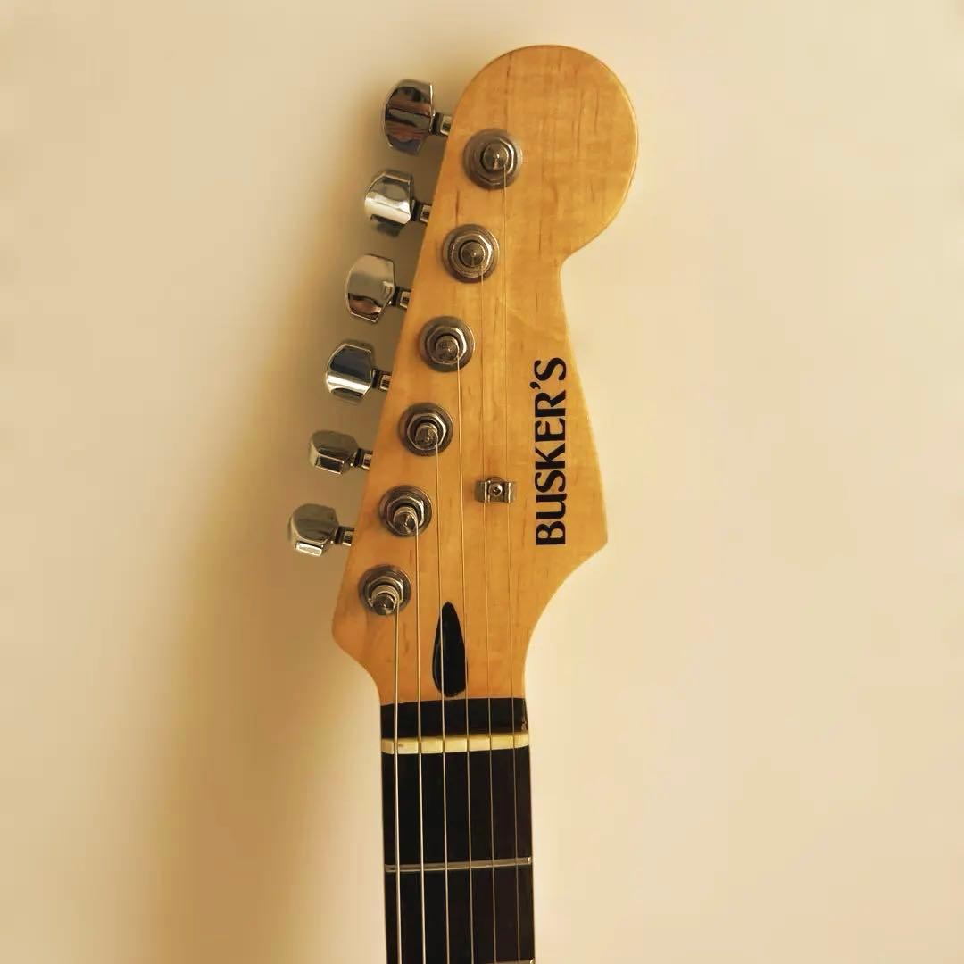 【たぁ様】BUSKER'S アーム付き エレキギター 赤 整備済み 島村楽器